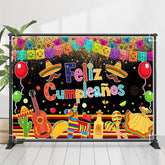 Lofaris Feliz Cumpleanos Mexican Fiesta Birthday Backdrop